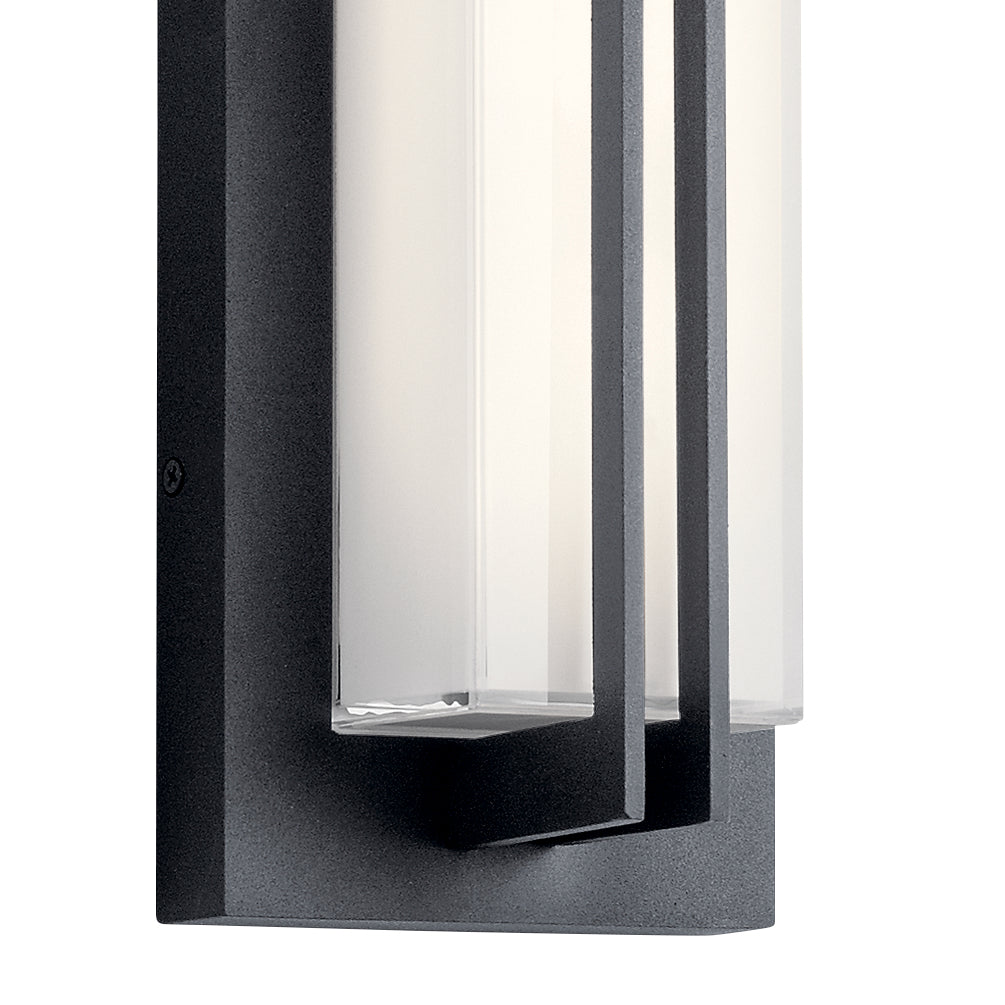 KICHLER 49297BKTLED Manhattan 16" Led Wall Light Textured Black