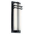 KICHLER 49298BKTLED Manhattan 22" Led Wall Light With White Glass In Textured Black
