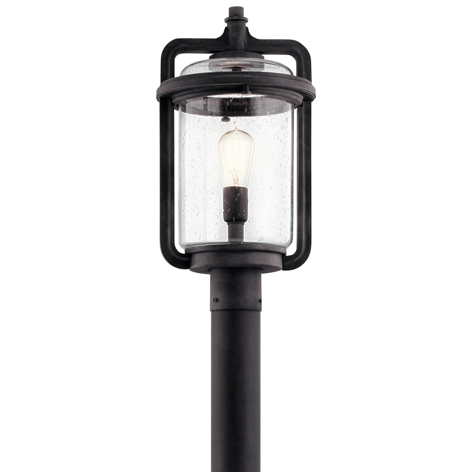 KICHLER 49869WZC Andover 1 Light Post Light Weathered Zinc