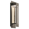 KICHLER 49945OZLED River Path 17.5" Led Outdoor Wall Light With Clear Seeded Glass In Olde Bronze