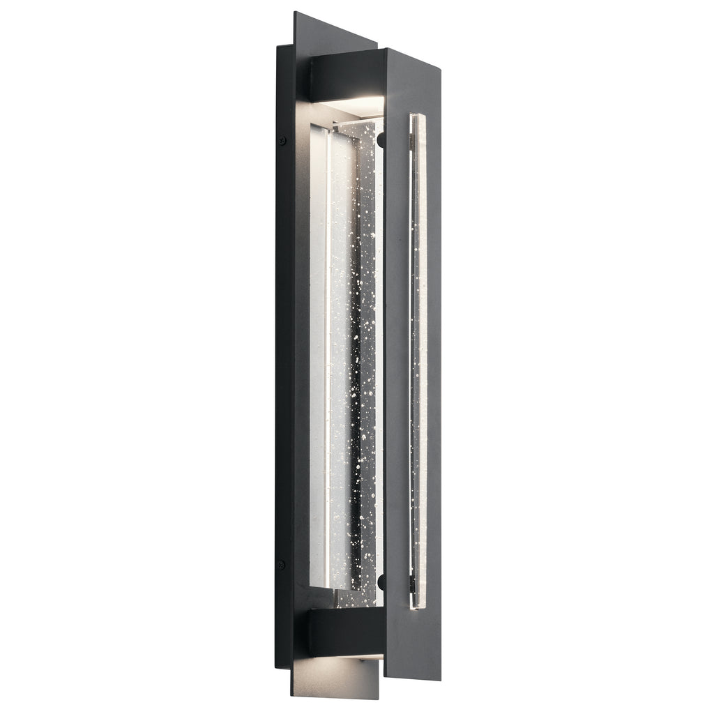 KICHLER 49946BKTLED River Path 23" Led Outdoor Wall Light With Clear Seeded Glass In Textured Black