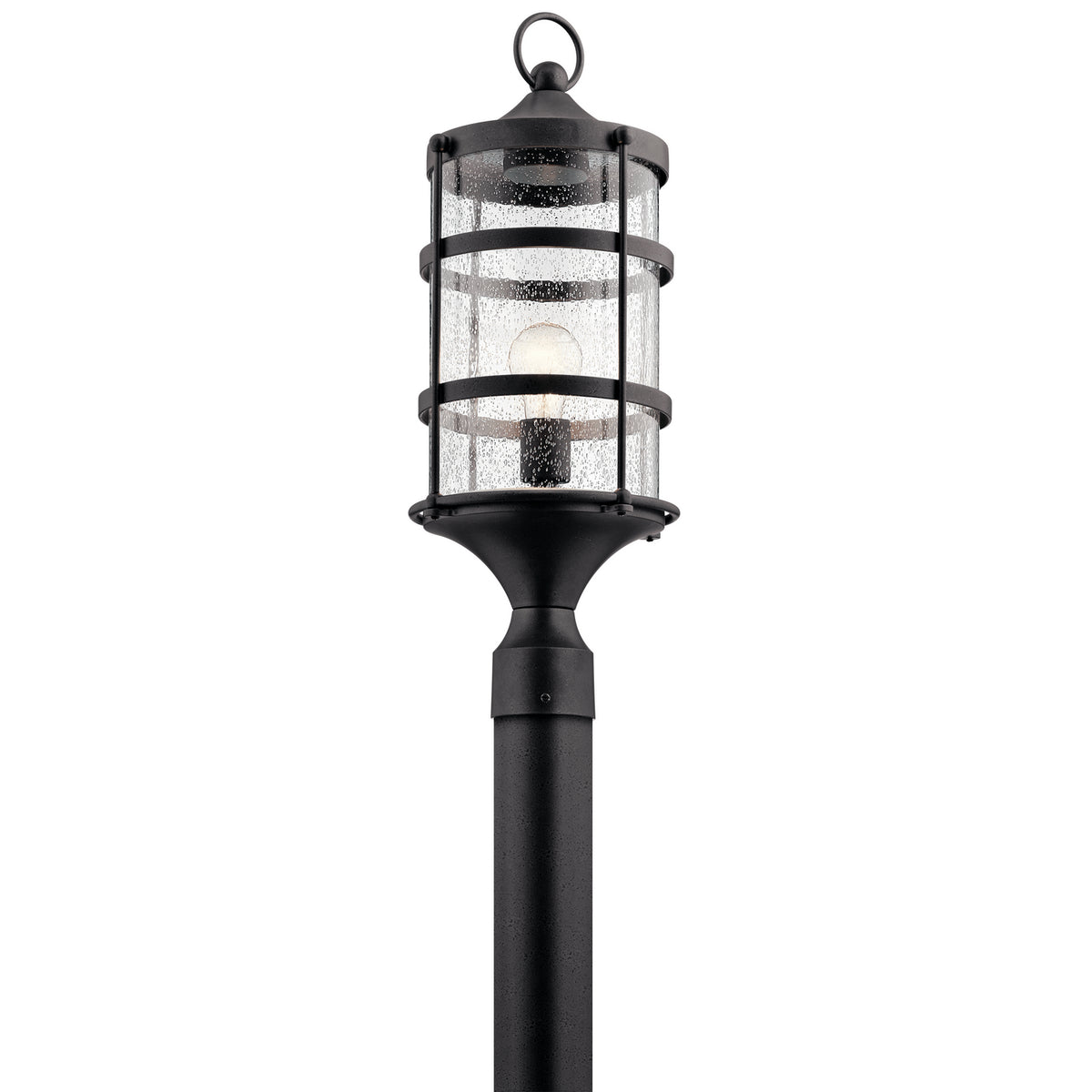 KICHLER 49963AVI Mill Lane 1 Light Post Light Anvil Iron