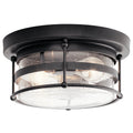 KICHLER 49965AVI Mill Lane 2 Light Flush Mount Anvil Iron