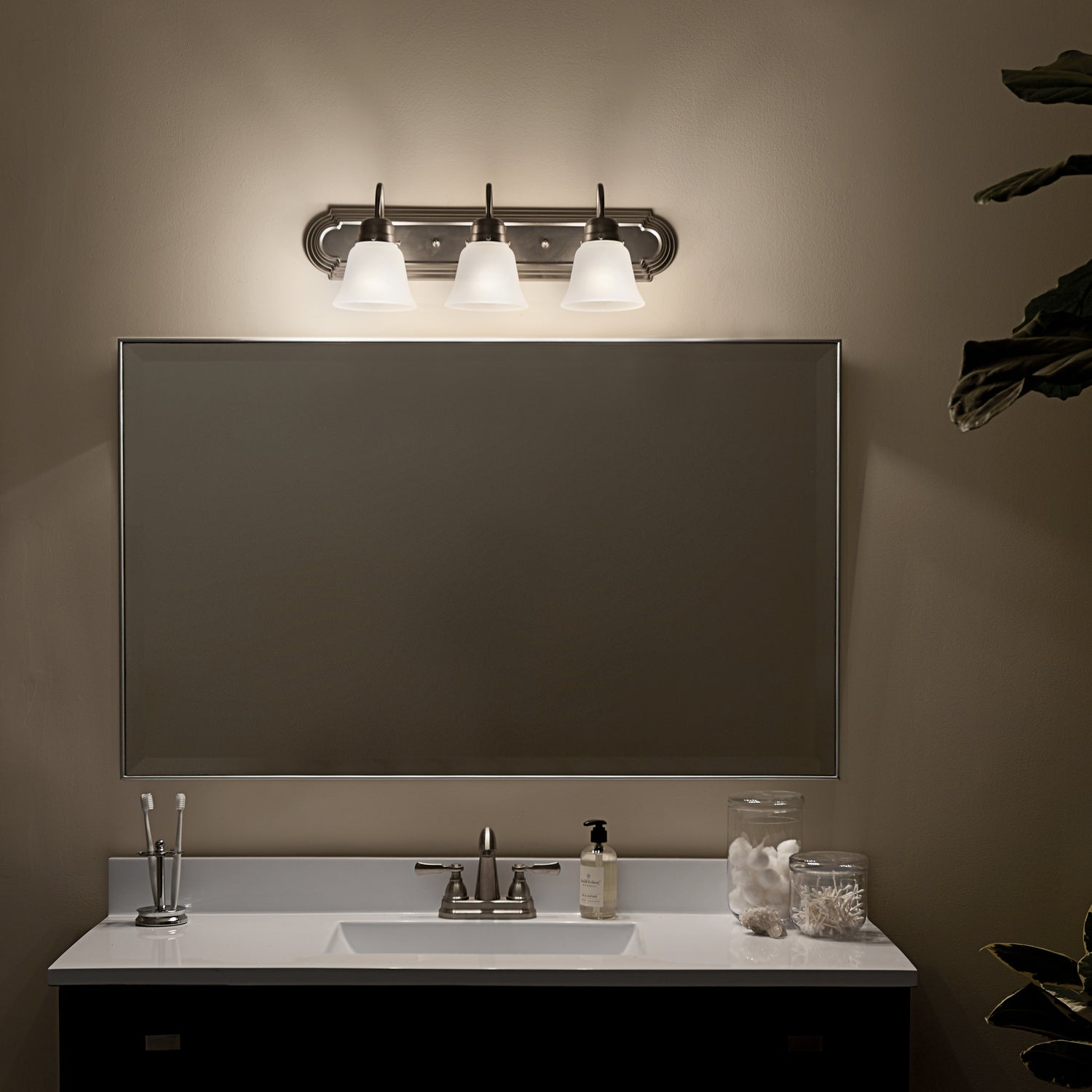 KICHLER 5337NIS 24" 3 Light Vanity Light Brushed Nickel
