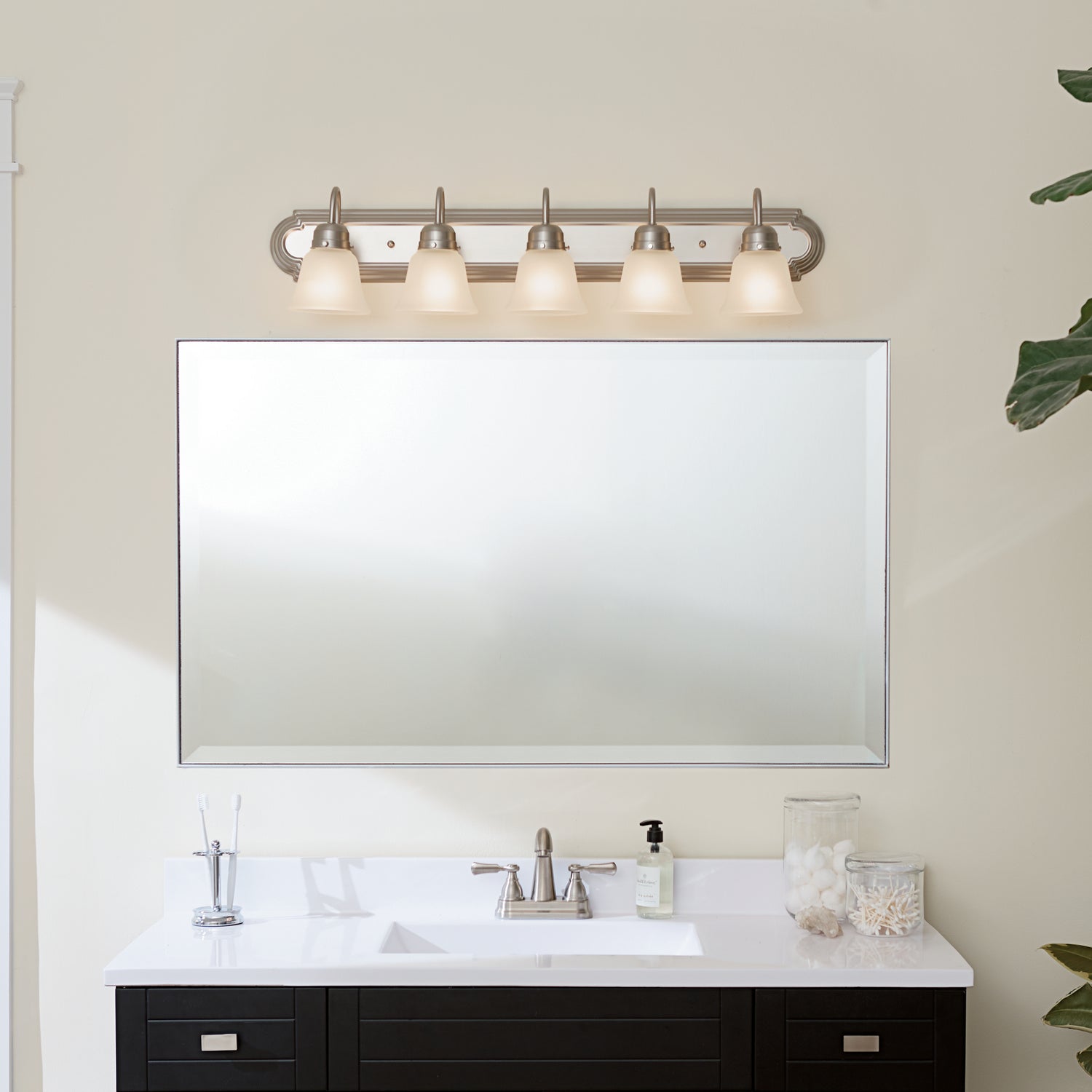 KICHLER 5339NIS 36" 5 Light Vanity Light Brushed Nickel