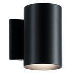 KICHLER 9234BK Cylinder 7" 1 Light Wall Light Black