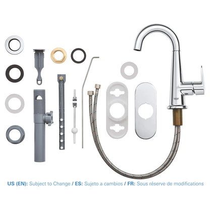 GROHE 23837000 Veletto Single-Handle 4" Centerset Bathroom Faucet, 1.2 GPM - Chrome