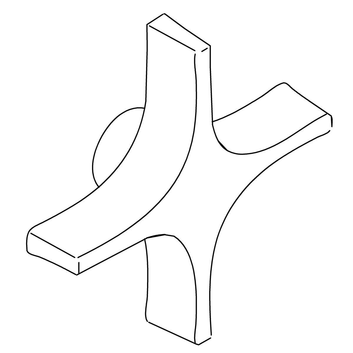 KOHLER Handle, Large Cross - Vibrant Brushed Nickel, K-87819-BN