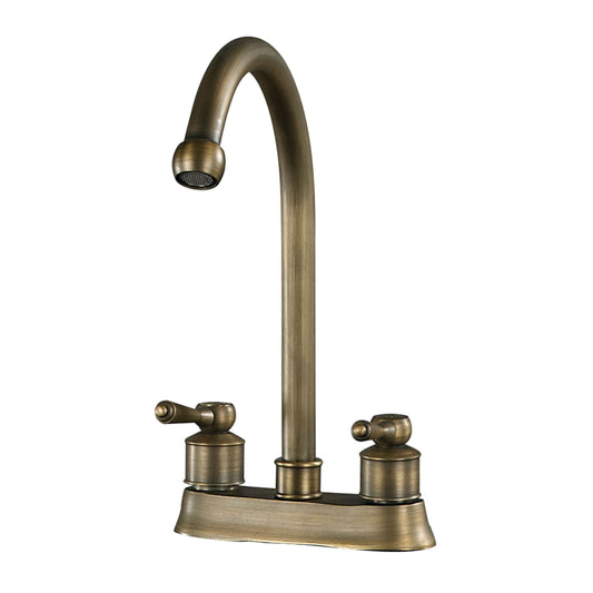 ELK STUDIO 88-9016 9.5-inch Center Set Antique Brass Faucet