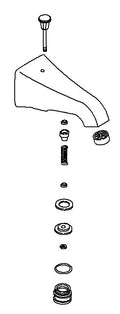 KOHLER Spout Kit, Div - Polished Chrome, K-88034-CP