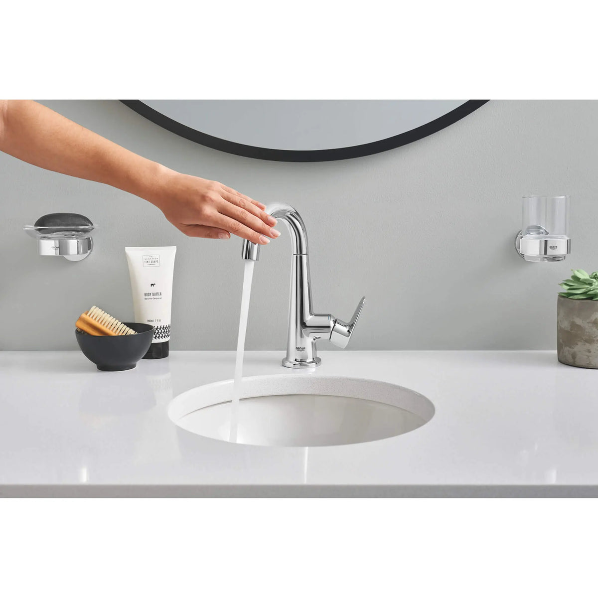 GROHE 23837000 Veletto Single-Handle 4" Centerset Bathroom Faucet, 1.2 GPM - Chrome