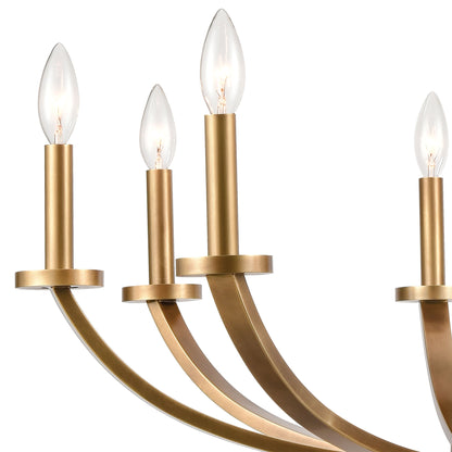 ELK SHOWROOM 89047/8 Erindale 30'' Wide 8-Light Chandelier - Natural Brass