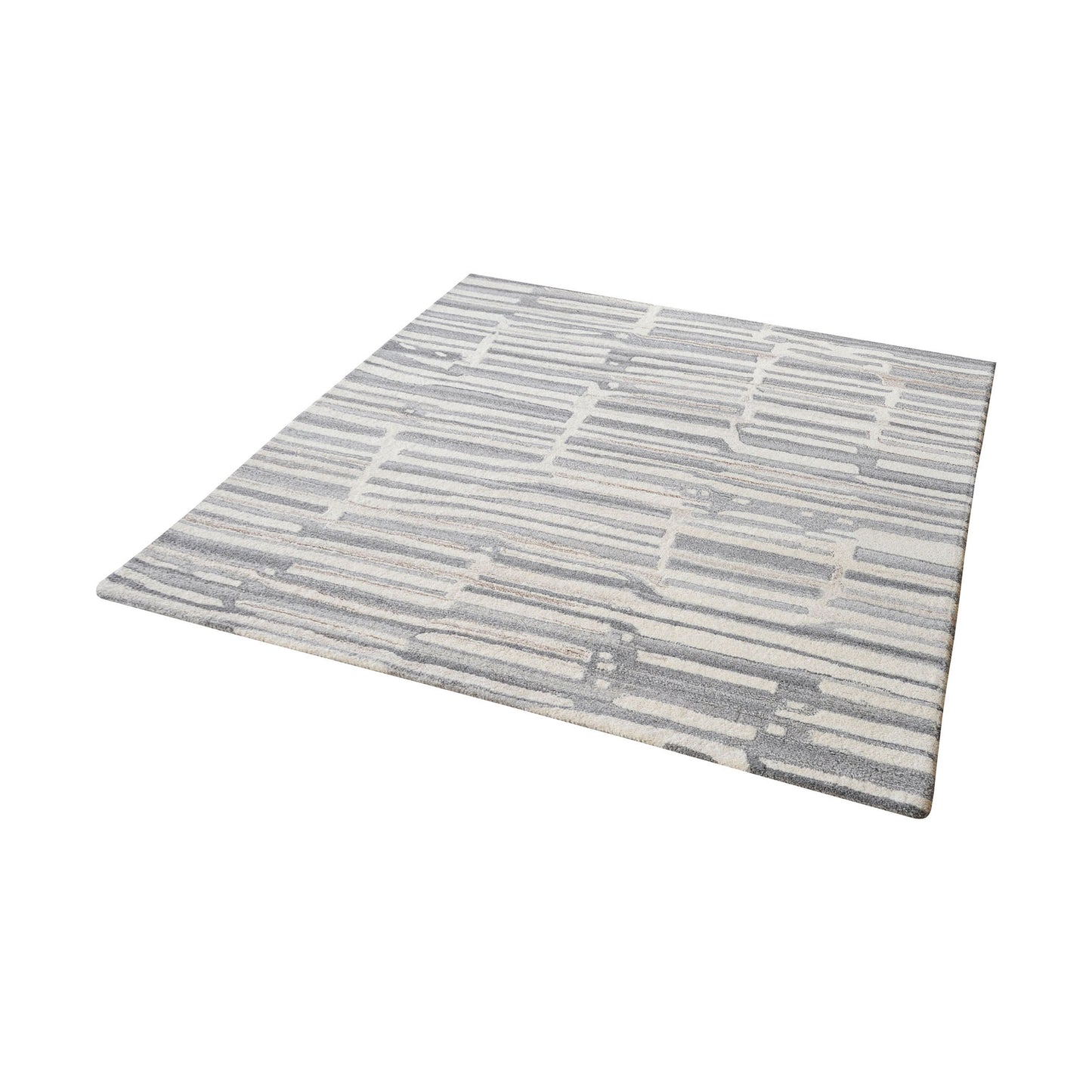 ELK SIGNATURE 8905-263 Slate Handtufted Wool Rug In Grey And White