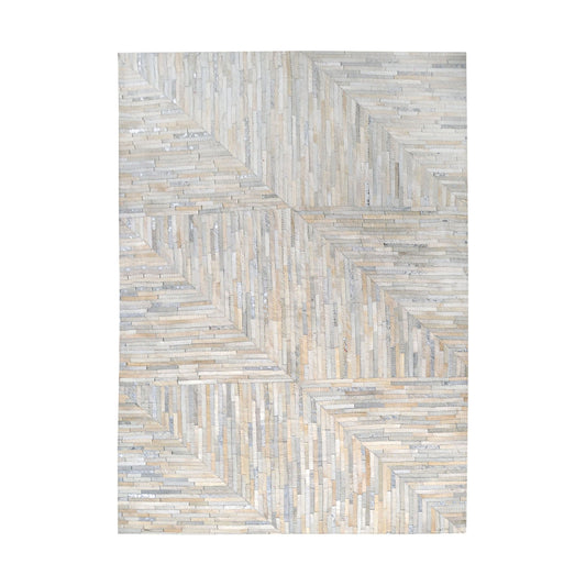 ELK SIGNATURE 8905-364 Karim Hand-Stitched Leather Patchwork Rug