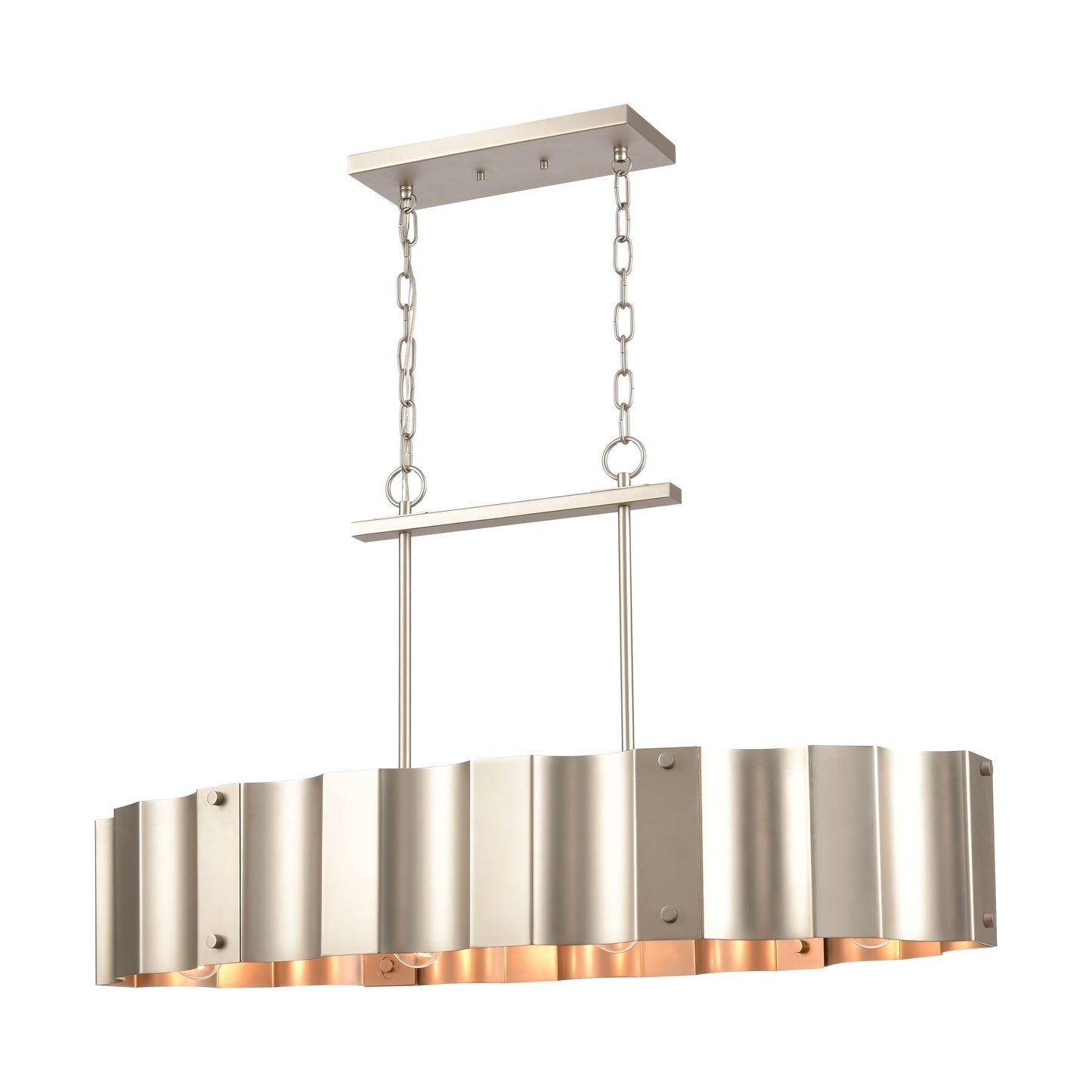 ELK SHOWROOM 89058/4 Clausten 37'' Wide 4-Light Linear Chandelier - Matte Nickel