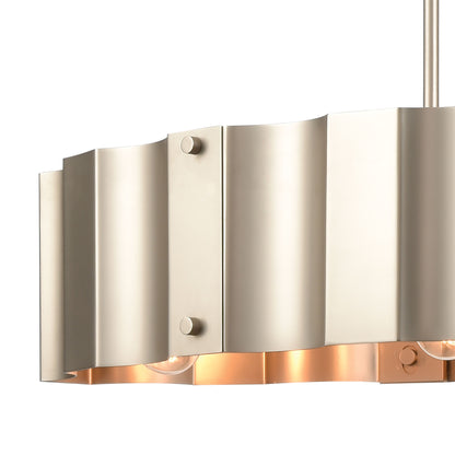 ELK SHOWROOM 89058/4 Clausten 37'' Wide 4-Light Linear Chandelier - Matte Nickel