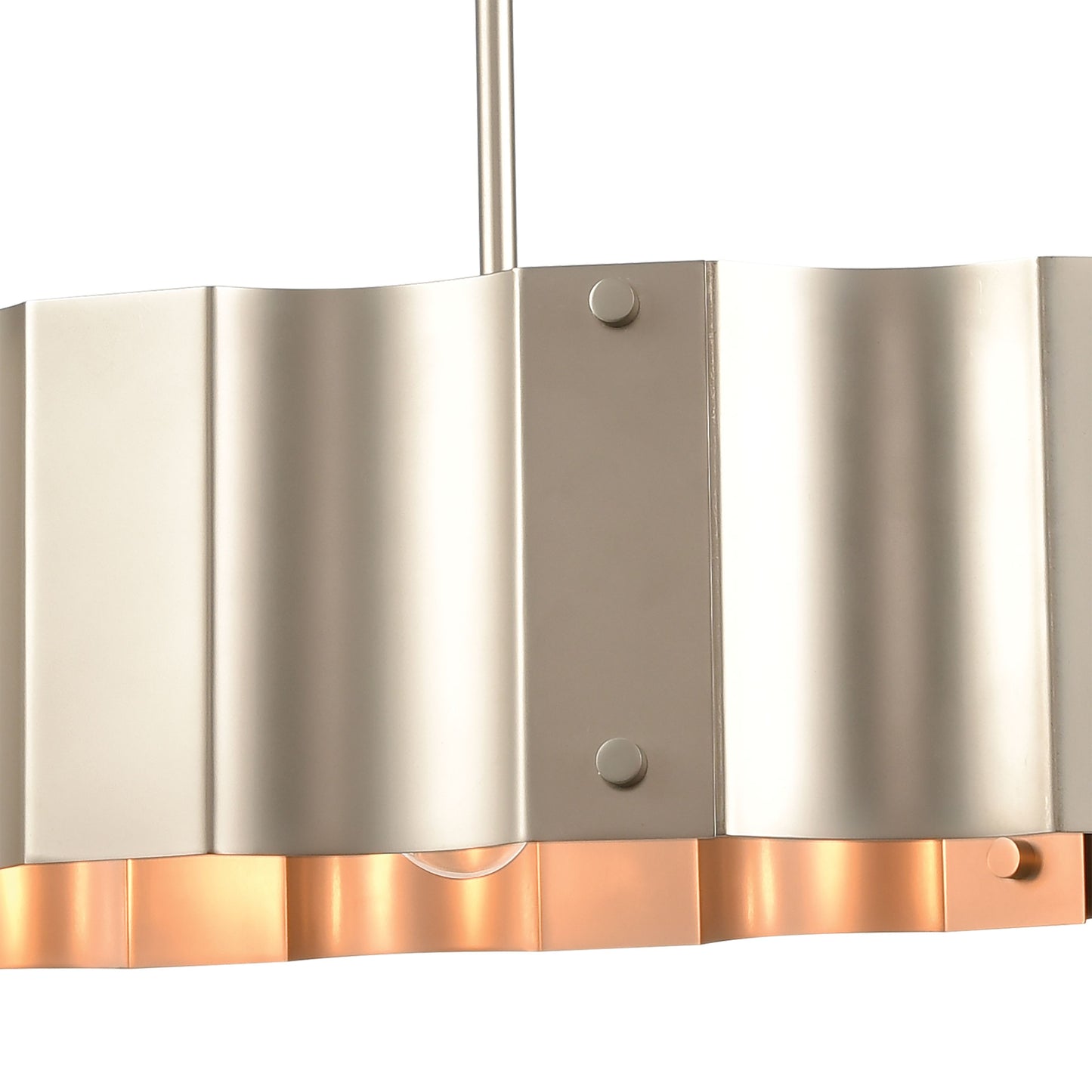 ELK SHOWROOM 89058/4 Clausten 37'' Wide 4-Light Linear Chandelier - Matte Nickel