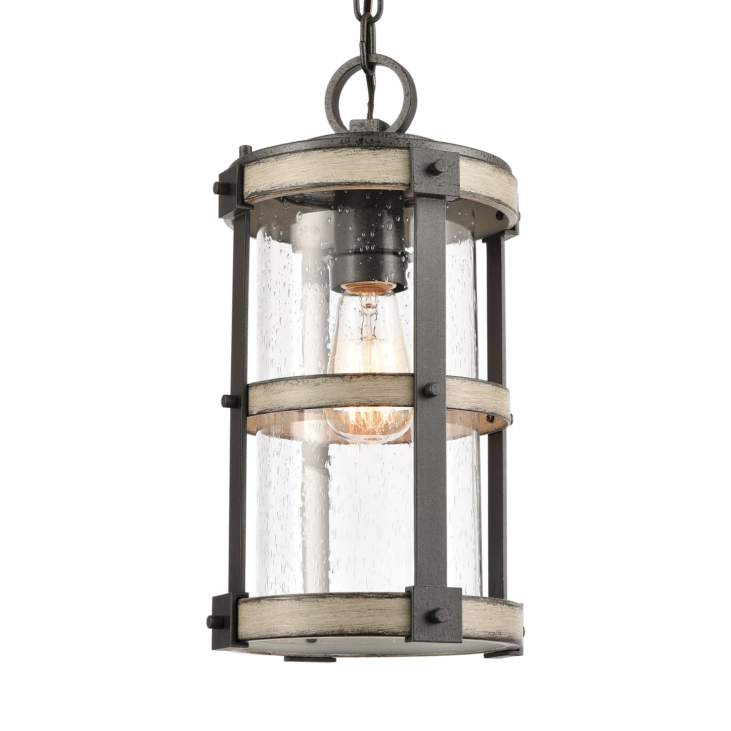 ELK SHOWROOM 89147/1 Annenberg 8'' Wide 1-Light Outdoor Pendant - Anvil Iron