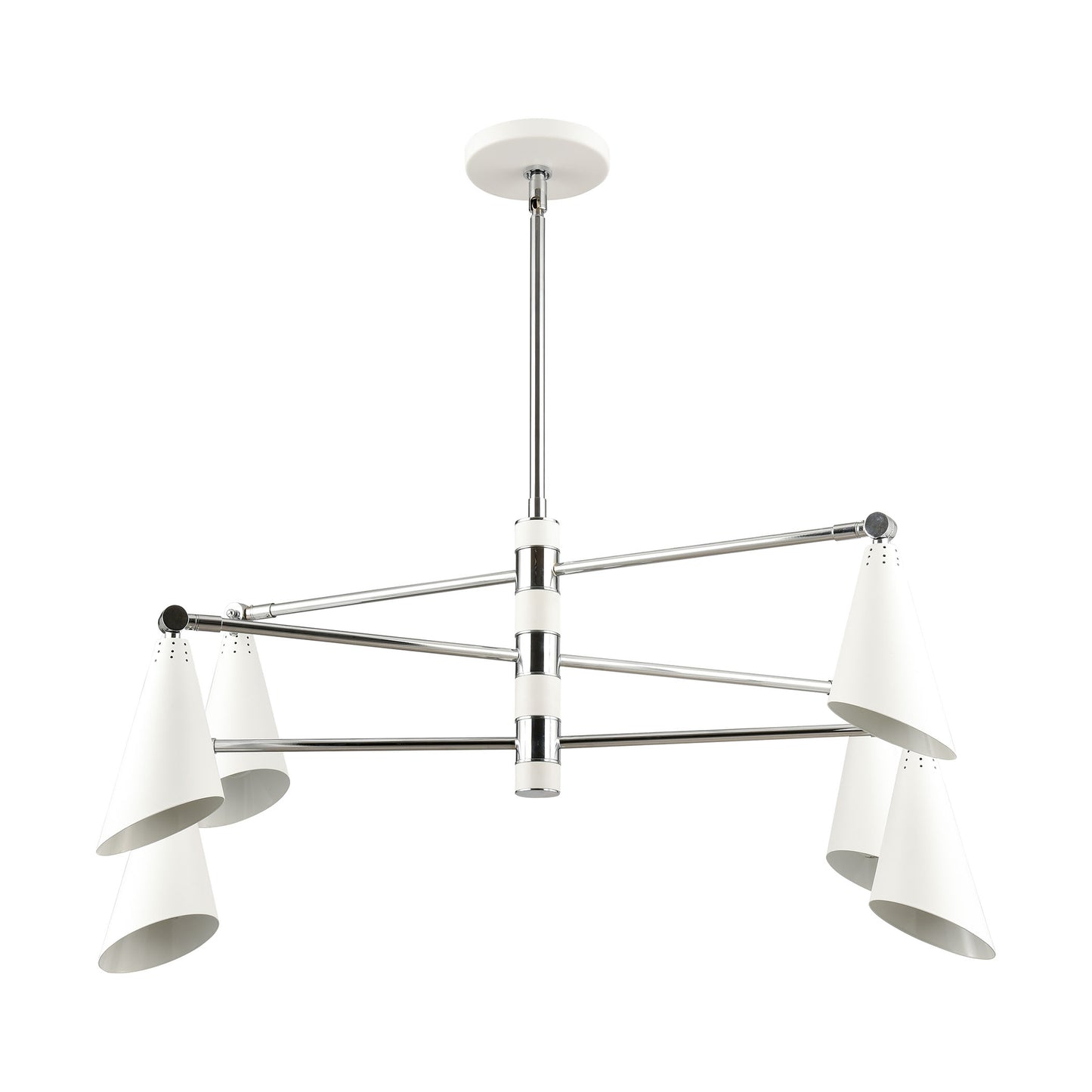 ELK SHOWROOM 89207/6 Calder 36'' Wide 6-Light Chandelier - Polished Chrome