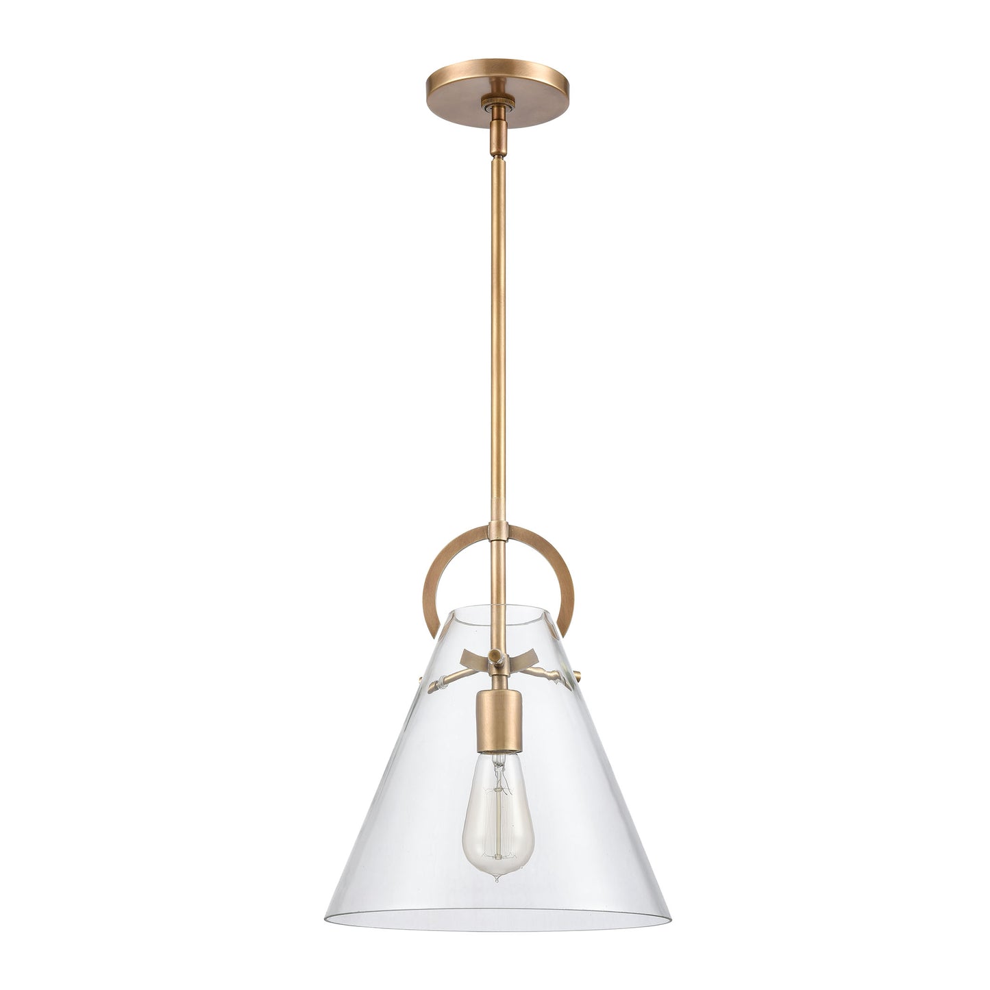 ELK SHOWROOM 89306/1 Gabby 11'' Wide 1-Light Mini Pendant - Brass