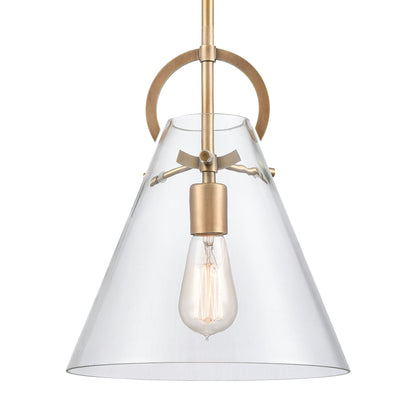 ELK SHOWROOM 89306/1 Gabby 11'' Wide 1-Light Mini Pendant - Brass