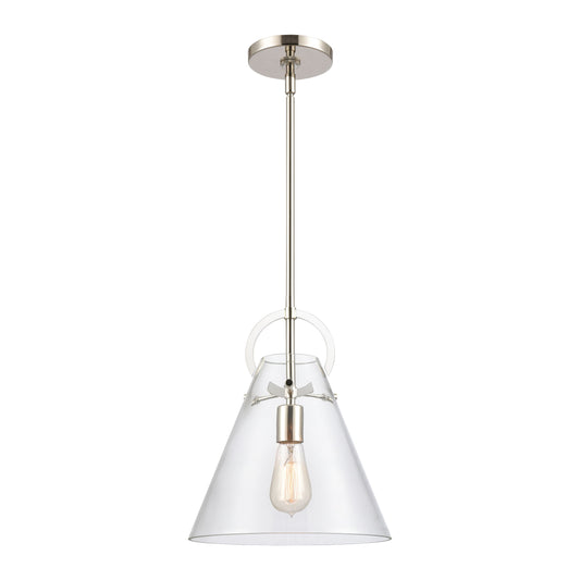 ELK SHOWROOM 89326/1 Gabby 11'' Wide 1-Light Mini Pendant - Polished Nickel