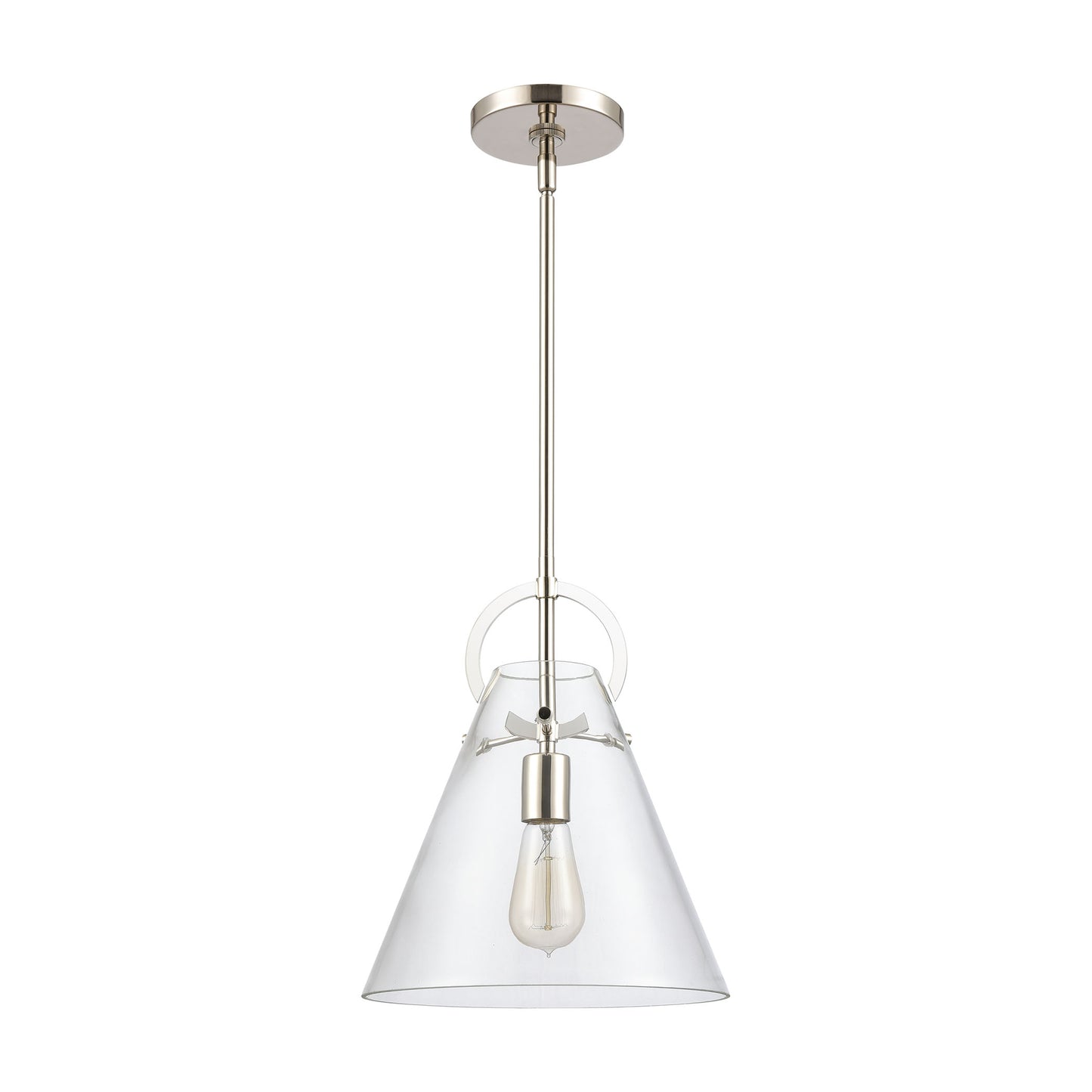 ELK SHOWROOM 89326/1 Gabby 11'' Wide 1-Light Mini Pendant - Polished Nickel