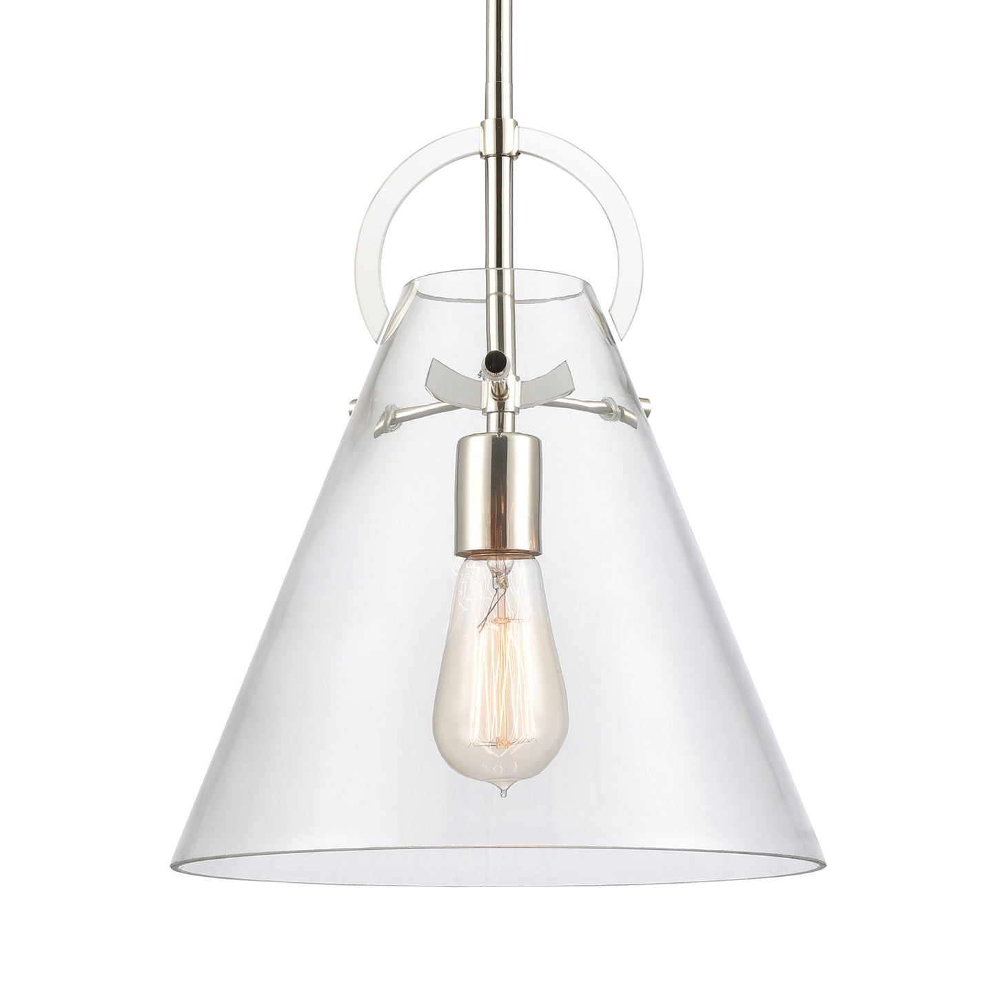 ELK SHOWROOM 89326/1 Gabby 11'' Wide 1-Light Mini Pendant - Polished Nickel