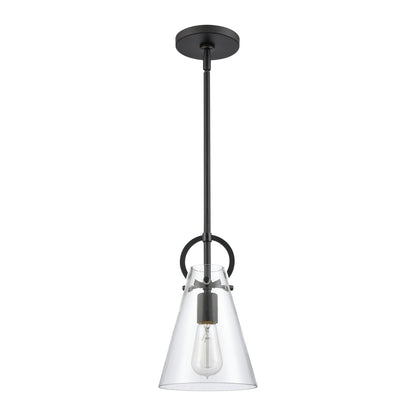 ELK SHOWROOM 89345/1 Gabby 7'' Wide 1-Light Mini Pendant - Matte Black