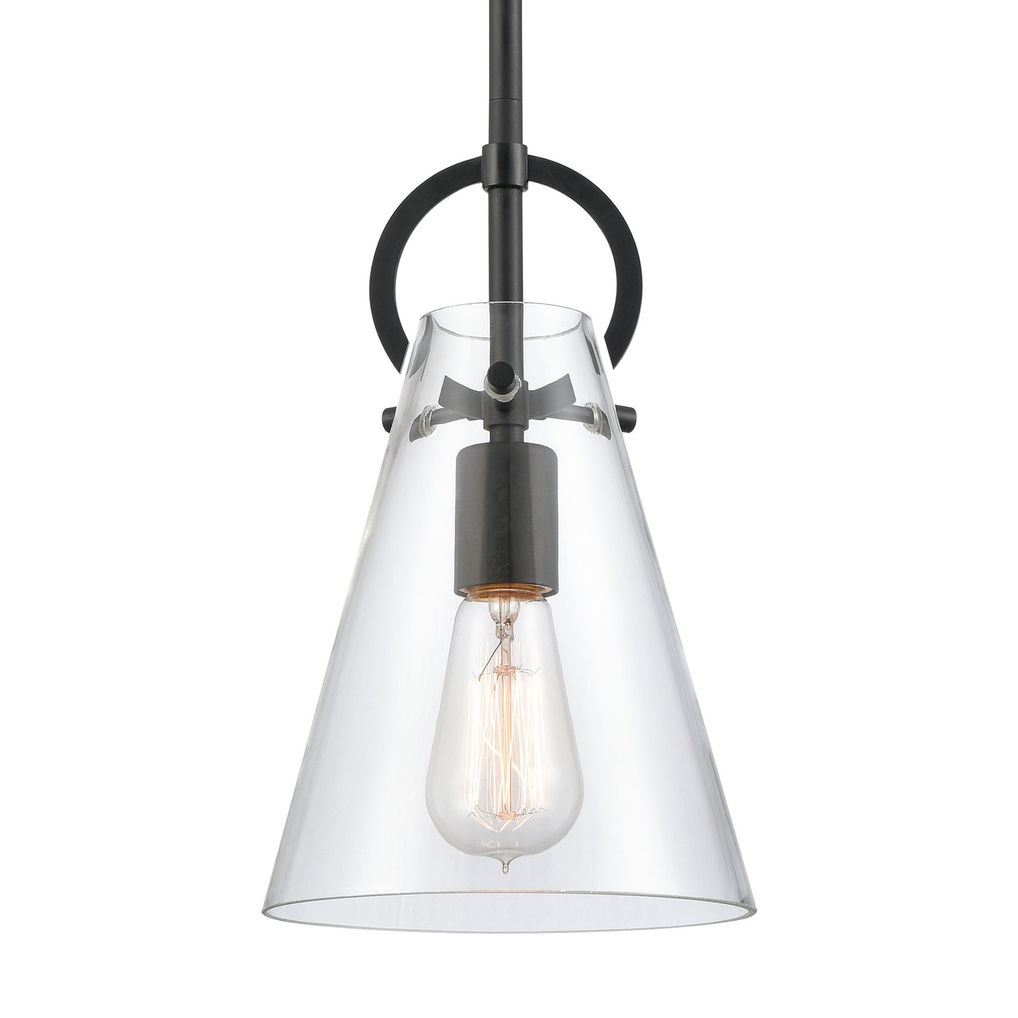 ELK SHOWROOM 89345/1 Gabby 7'' Wide 1-Light Mini Pendant - Matte Black