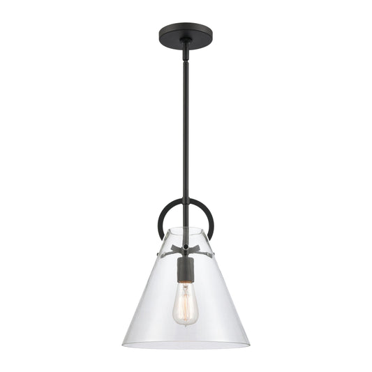 ELK SHOWROOM 89346/1 Gabby 11'' Wide 1-Light Mini Pendant - Matte Black