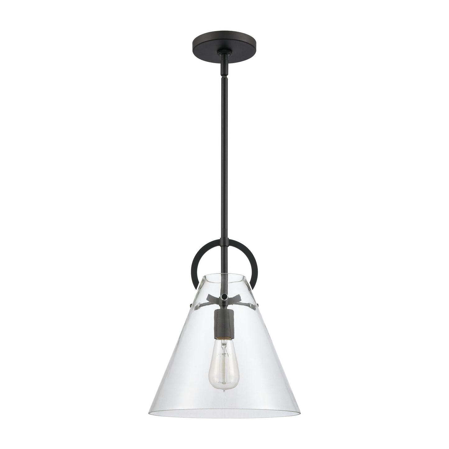 ELK SHOWROOM 89346/1 Gabby 11'' Wide 1-Light Mini Pendant - Matte Black