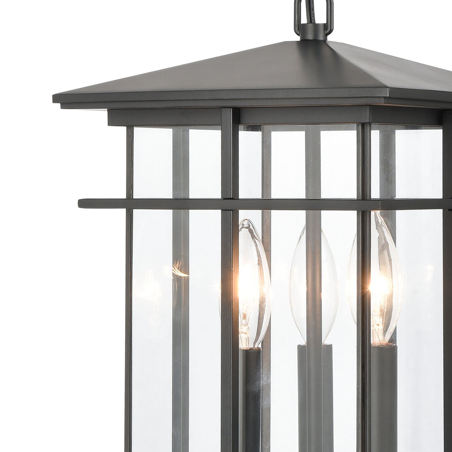 ELK SHOWROOM 89365/3 Oak Park 9'' Wide 3-Light Outdoor Pendant - Matte Black