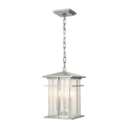 ELK SHOWROOM 89375/3 Oak Park 9'' Wide 3-Light Outdoor Pendant - Antique Brushed Aluminum