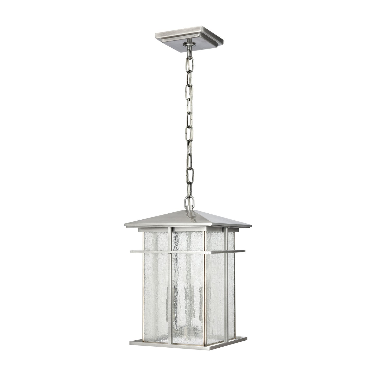 ELK SHOWROOM 89375/3 Oak Park 9'' Wide 3-Light Outdoor Pendant - Antique Brushed Aluminum