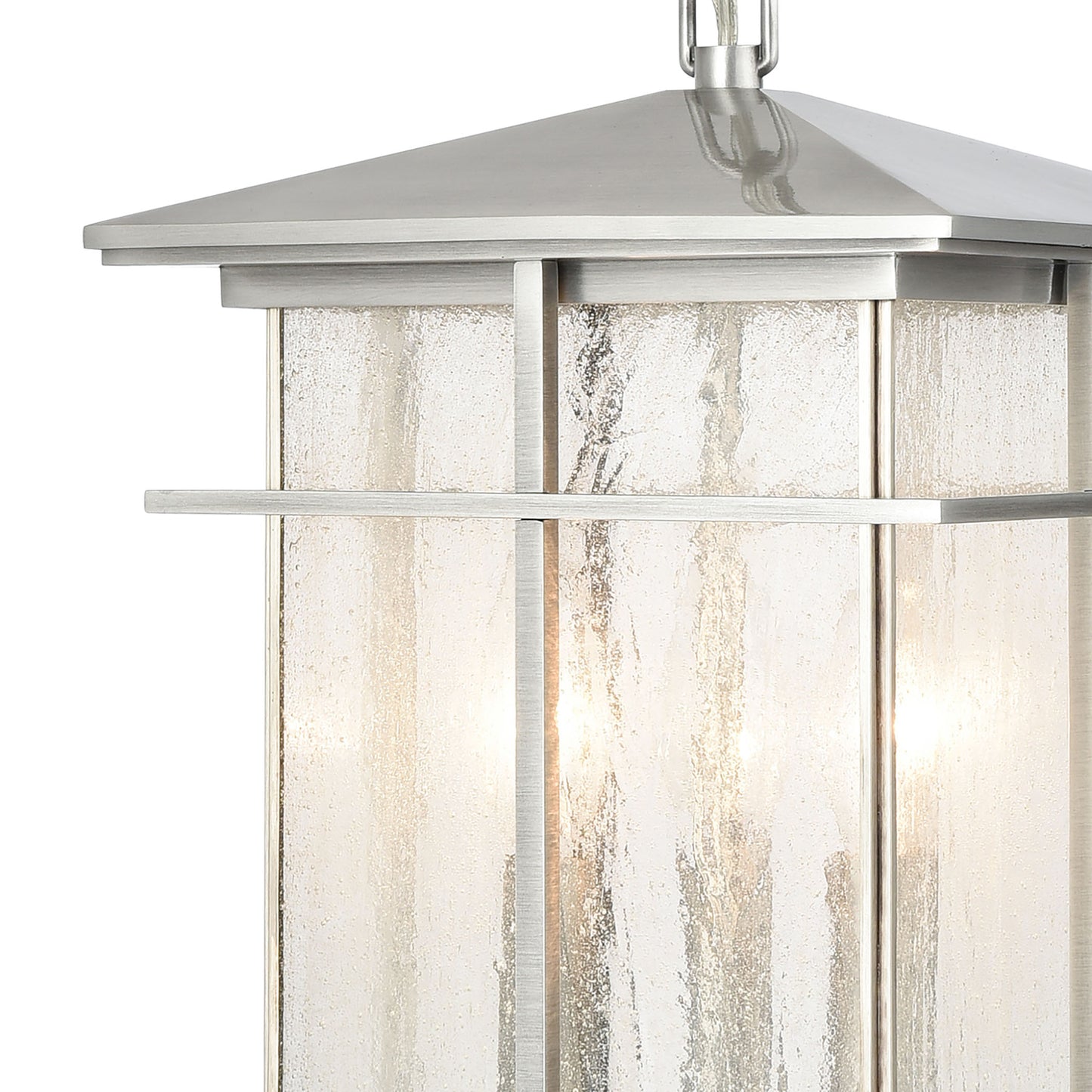 ELK SHOWROOM 89375/3 Oak Park 9'' Wide 3-Light Outdoor Pendant - Antique Brushed Aluminum