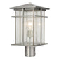 ELK SHOWROOM 89376/1 Oak Park 17'' High 1-Light Outdoor Post Light - Antique Brushed Aluminum