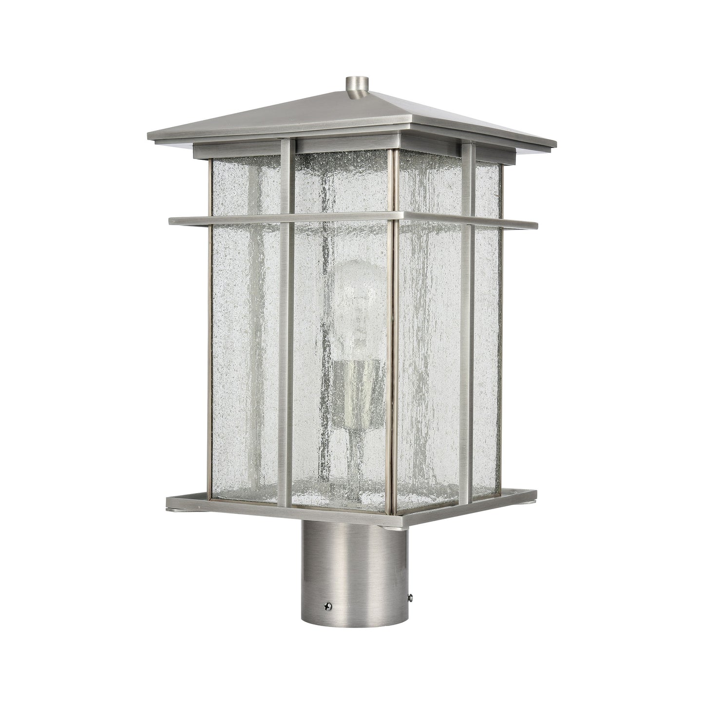 ELK SHOWROOM 89376/1 Oak Park 17'' High 1-Light Outdoor Post Light - Antique Brushed Aluminum