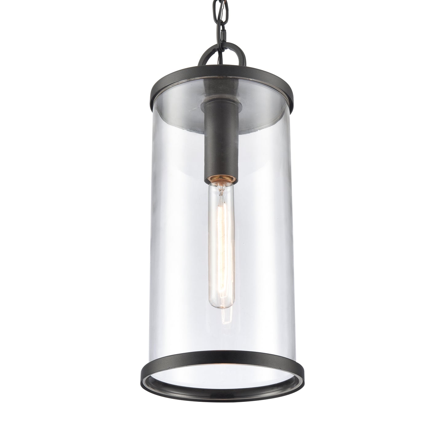 ELK SHOWROOM 89495/1 Hopkins 7.25'' Wide 1-Light Outdoor Hanging Light - Charcoal Black