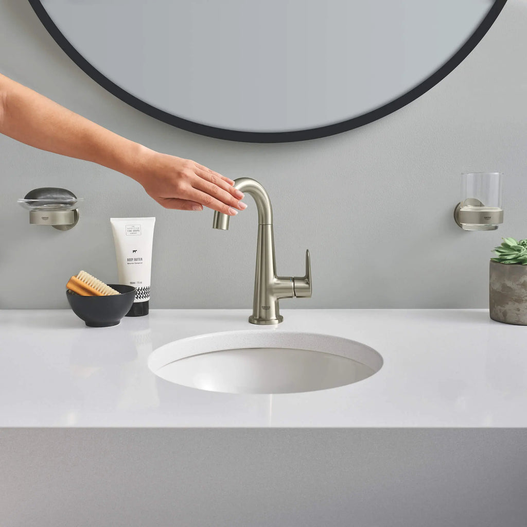 GROHE 23837EN0 Veletto Single-Handle 4" Centerset Bathroom Faucet, 1.2 GPM - Brushed Nickel