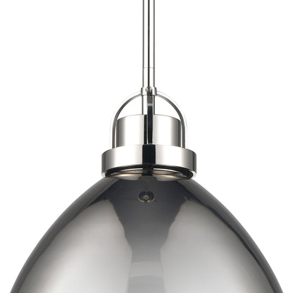 ELK SHOWROOM 89660/1 Somerville 12'' Wide 1-Light Pendant - Polished Nickel