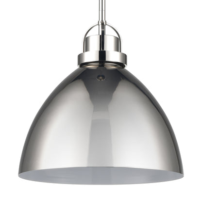 ELK SHOWROOM 89660/1 Somerville 12'' Wide 1-Light Pendant - Polished Nickel