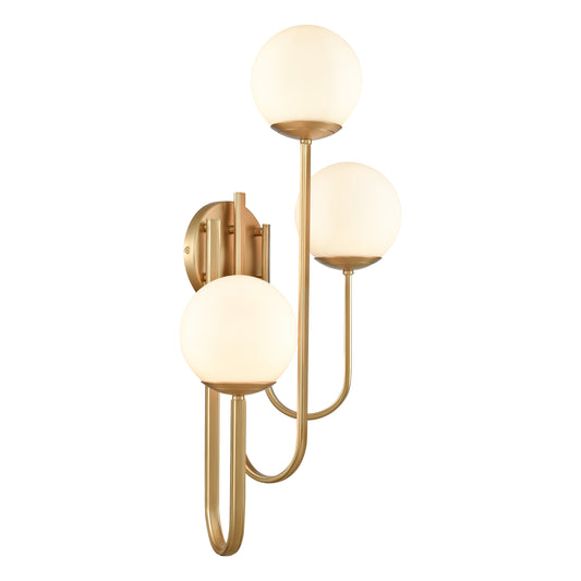 ELK SHOWROOM 89673/3 Caroline 28'' High 3-Light Left Sconce - Brushed Gold