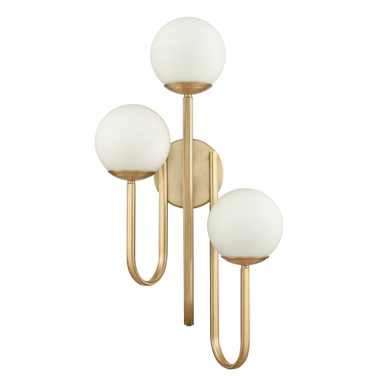 ELK SHOWROOM 89673/3 Caroline 28'' High 3-Light Left Sconce - Brushed Gold