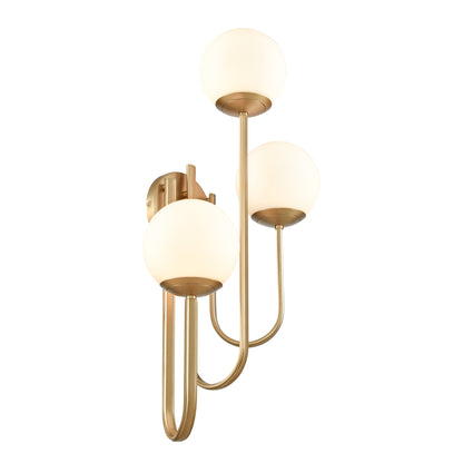 ELK SHOWROOM 89673/3 Caroline 28'' High 3-Light Left Sconce - Brushed Gold