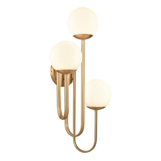 ELK SHOWROOM 89674/3 Caroline 28'' High 3-Light Right Sconce - Brushed Gold