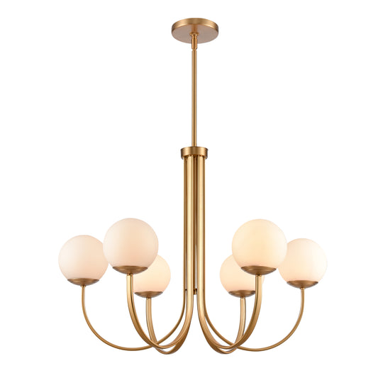 ELK SHOWROOM 89678/6 Caroline 32'' Wide 6-Light Chandelier - Brushed Gold