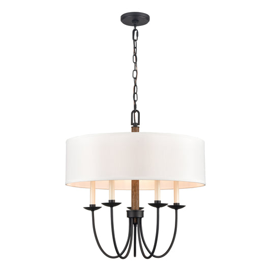 ELK SHOWROOM 89706/5 Neville 23'' Wide 5-Light Chandelier - Charcoal Black