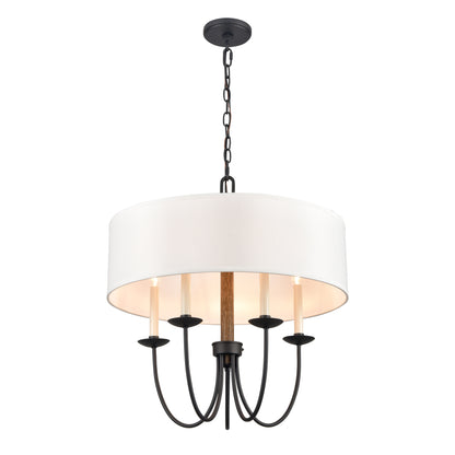 ELK SHOWROOM 89706/5 Neville 23'' Wide 5-Light Chandelier - Charcoal Black