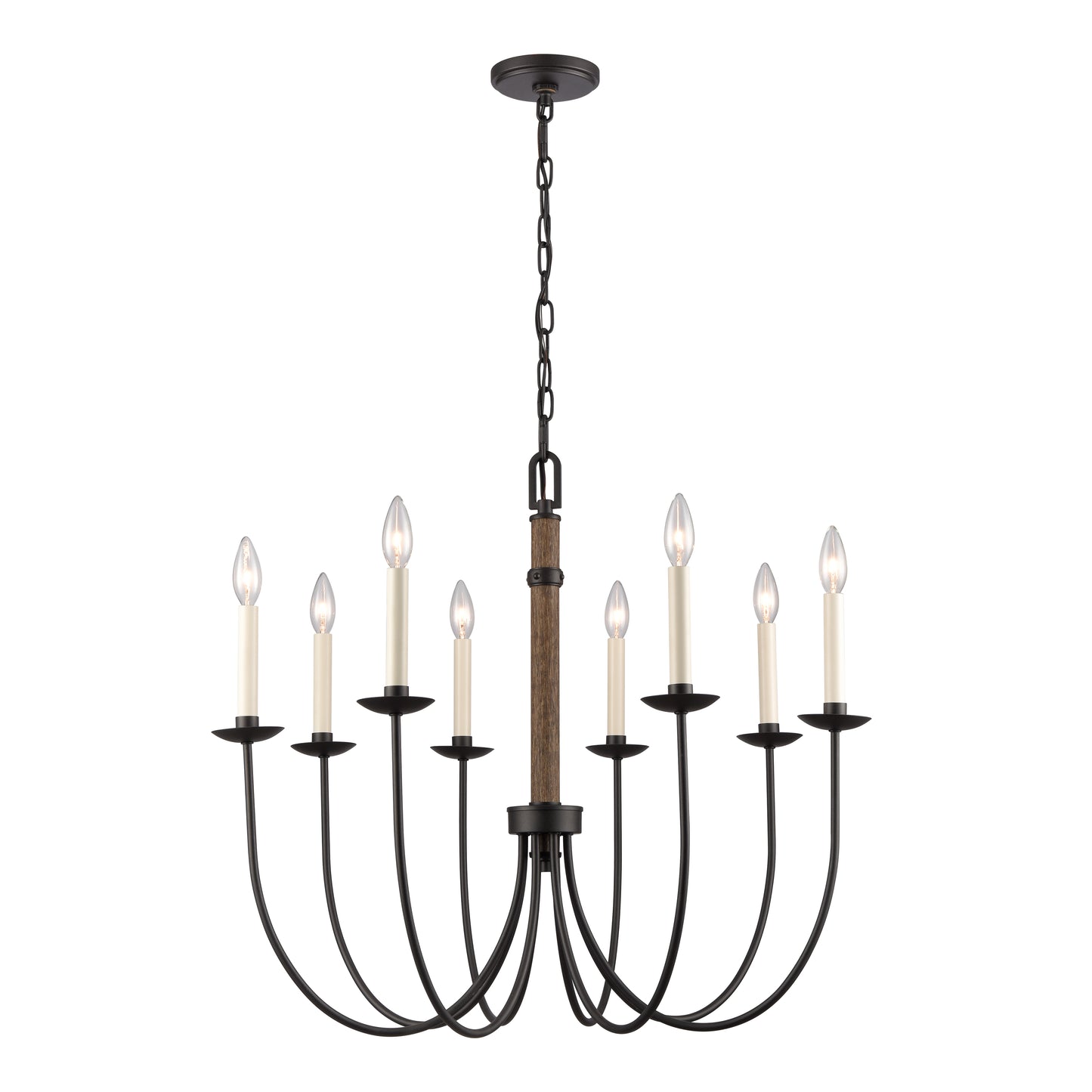 ELK SHOWROOM 89708/8 Neville 28'' Wide 8-Light Chandelier - Charcoal Black